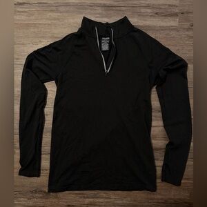 Active Black Quarter-Zip Top